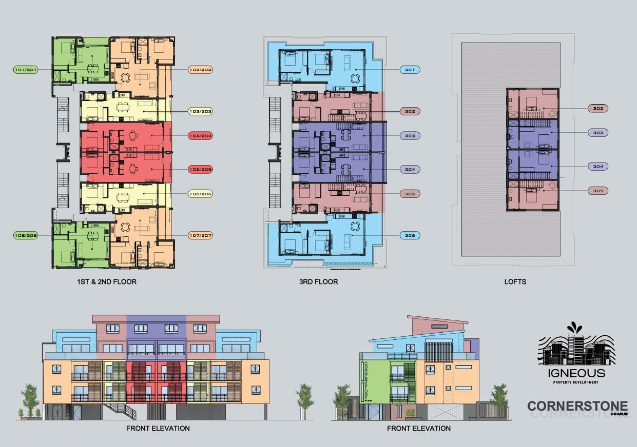 Cornerstone Colour-Coded Floor Plans