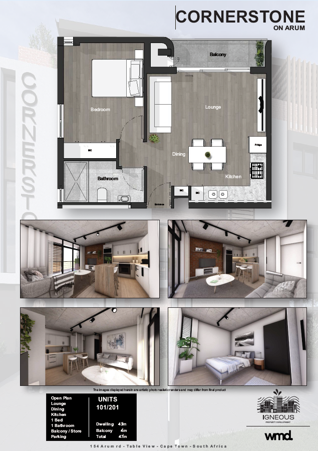 1 Bedroom - Unit 101