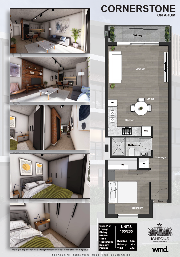 1 Bedroom - Unit 105